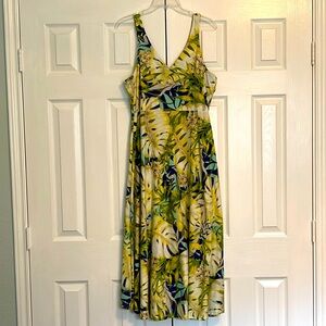 Women’s Chaps brand knit, sleeveless floral dress, size XL